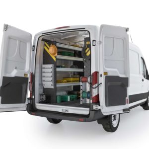 Ranger Design Ford Transit Electrical Package, FTM-11 Installed, Rear Passenger View
