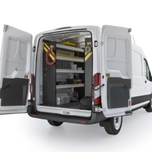 Ranger Design Ford Transit Mobile Service Package, FTM-16 Installed, Rear Passenger View