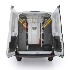 Ranger Design Ford Transit Mobile Service Package, FTM-16 Installed, Rear View