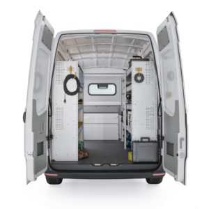 Ranger Design Aluminum Van Shelving Package for Mercedes Sprinter, 144” WB – DHS-27