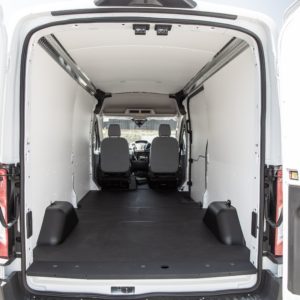 Cargo van interior and doors with new Legend Fleet Solutions panels.
