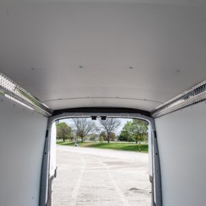 Cargo van ceiling with new Legend Fleet Solutions panels.