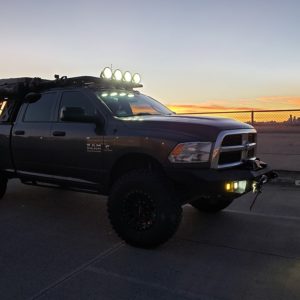 Rhino Rack roof rack system installed on a truck