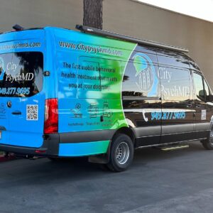 Work Trucks and Vans example: customized City PsychMD van for mobile mental health services.
