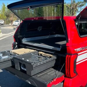 Huntington Beach Lifeguard vehicle with SnugTop shell and DECKED drawers — part of our Work Trucks and Vans builds.