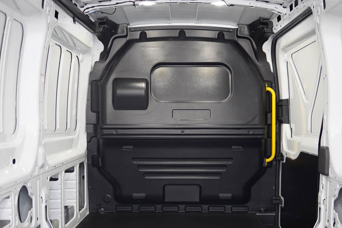 Ranger Design composite-van-partition-installed-closeup-rear-view