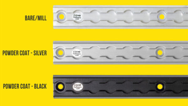 Available Finishes for Core Design Cargo Control Tie Downs