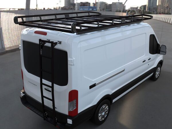 Black Prime Design AluRack on Ford Transit Van Roof