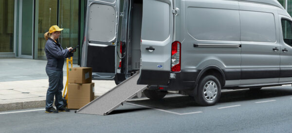 Ford Transit Van with Rear Link Cargo Ramp