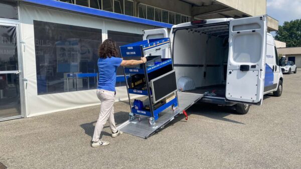 Loading Equipment Cart Using WM-READY Loading Ramp