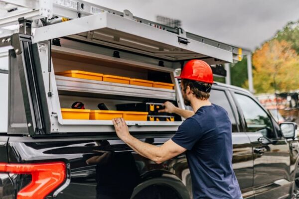 Ranger Design Trazer Short Bed Tool Box Installed in Open Position