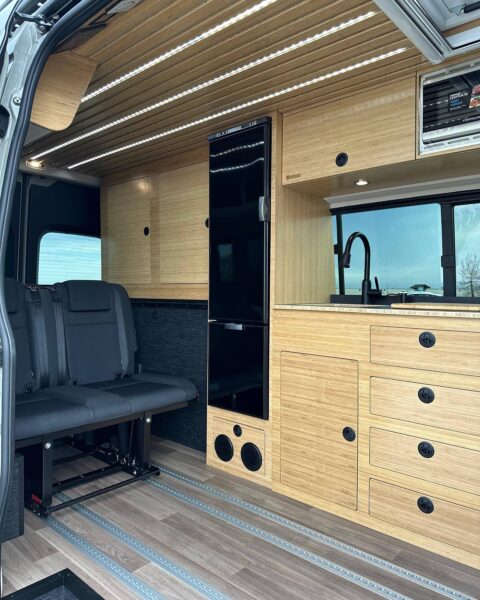 Recreational Van with RRE Smartfloor Track and Bench Seat