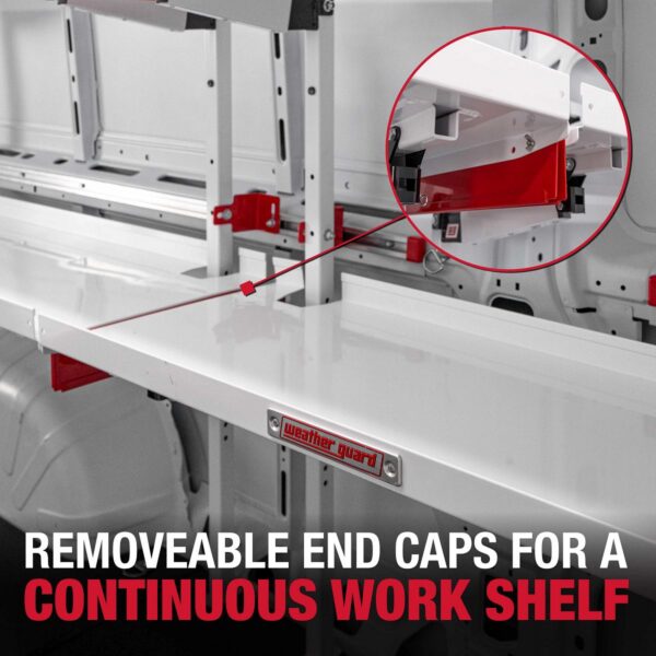 Removed End Caps on WEATHER GUARD Folding Shelves