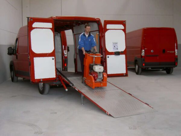 Removing Equipment from Van using WM-PC Loading Ramp