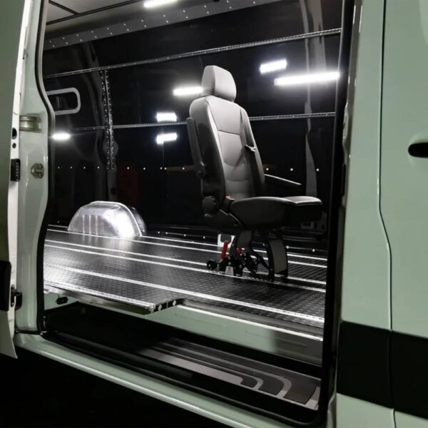 Smartfloor System Components with Seat Mounted on Track