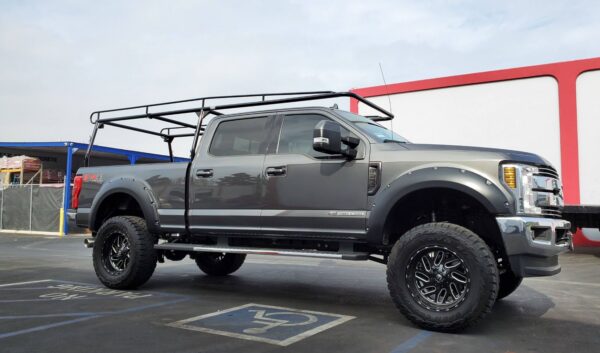 Gray Ford F250 FX4 with Black Maxx Truck Rack