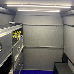 Ranger Design Van Partition Upholstered by American Trucks and Vans