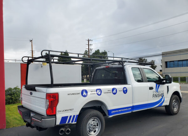 Utility Service Body with 1000 Series Modular Standard Pipe Rack-It Truck Rack feature