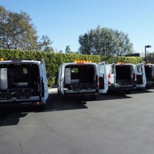 Van Fleet with Shelving Flooring Walls and Safety Lighting