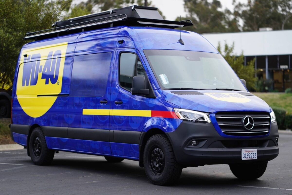 WD-40 Brand Activation Van for Mobile Bike Race Events