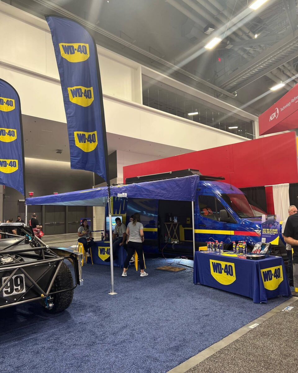 WD-40 Brand Mobile Product Display Van at SEMA and at Bike Race Locations