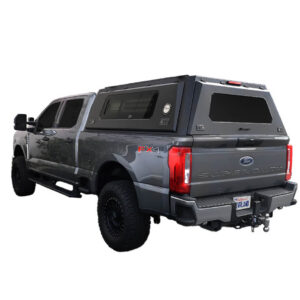 Overland Vehicle Systems truck cap installed on Ford F-250 and F-350 6.8 foot bed
