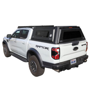 Overland Vehicle Systems truck cap installed on Ford Ranger Raptor 5 foot bed