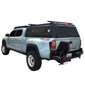 Overland Vehicle Systems truck cap on Toyota Tacoma TRD 6 foot bed with cross rails installed