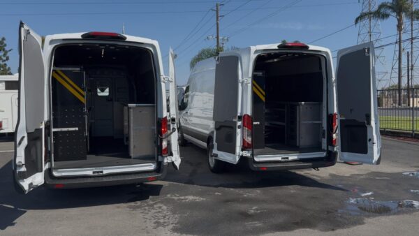 Ford transit van upfitted for locksmith use by campus facilities